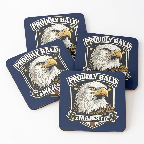 Item preview, Proudly Bald and Majestic Funny Bald Eagle Humor for Bald Men designed and sold by Nubrixa-Studio.