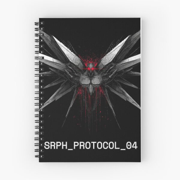 Item preview, SRPH Protocol 04 Techwear Graphic Hoodie - Dystopian Angel Wings designed and sold by VectorForge.