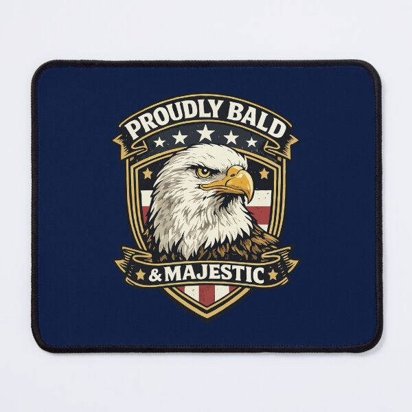 Item preview, Proudly Bald and Majestic Funny Bald Eagle Humor for Bald Men designed and sold by Nubrixa-Studio.