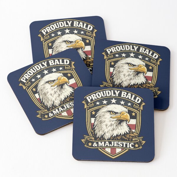 Item preview, Proudly Bald and Majestic Funny Bald Eagle Humor for Bald Men designed and sold by Nubrixa-Studio.