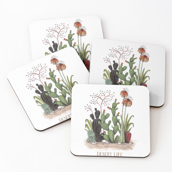 Item preview, Desert Life cactus illustration T-shirt | botanical desert plants tee designed and sold by SONOONDESIGN.