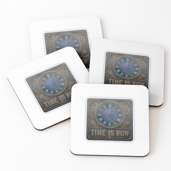 Item preview, Time Is Now Steampunk Clock Sticker – Vintage Industrial Clock, Motivational Quote, Retro Mechanical Art designed and sold by Pandey14.