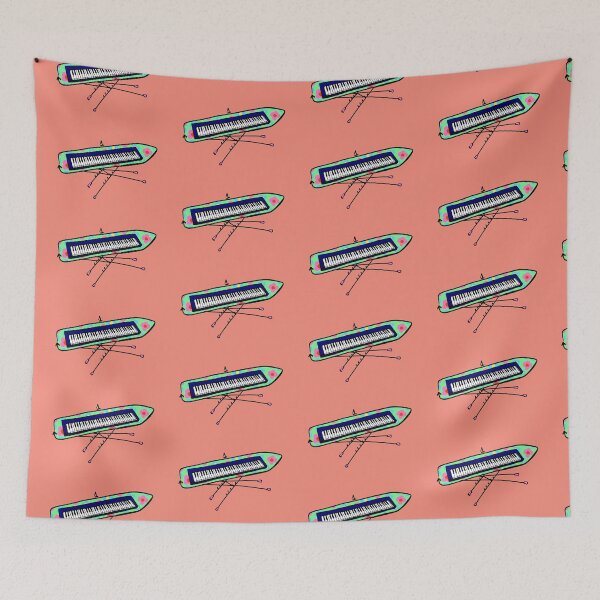 Item preview, Synthesizer ironing board (coral red background) designed and sold by MentaLee.