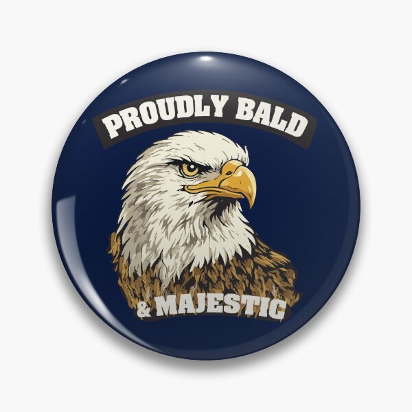 Item preview, Proudly Bald and Majestic Funny Bald Eagle Humor for Bald Men designed and sold by Nubrixa-Studio.