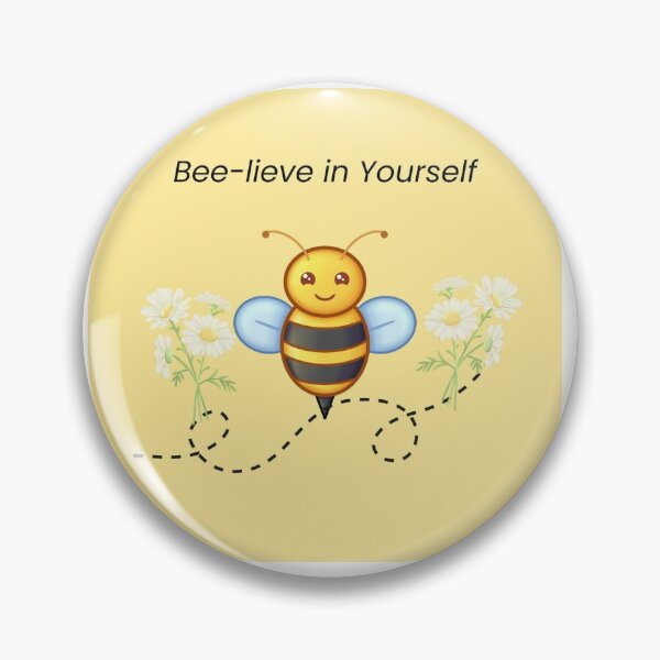 Item preview, Bee-lieve in yourself cute bee motivational quote design  designed and sold by Krishnacre8.