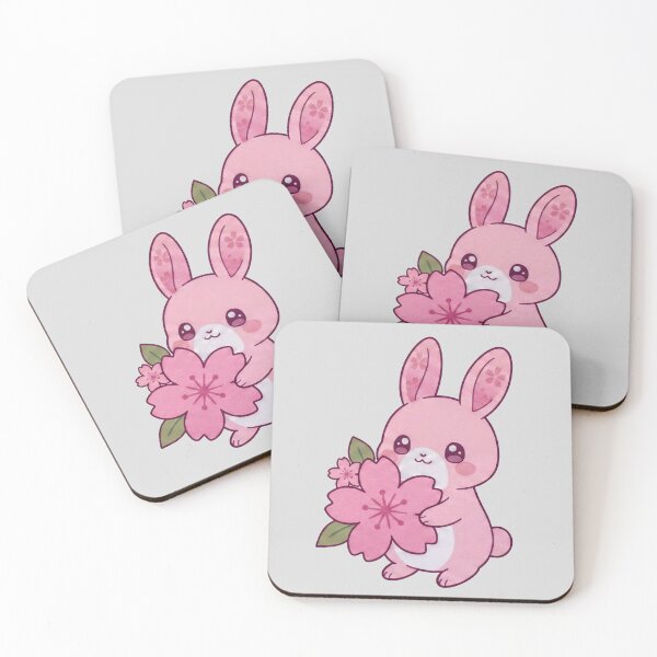Item preview, Cute Sakura Bunny: Japanese Spring Cherry Blossom Rabbit & Pink Flower designed and sold by hattie's.