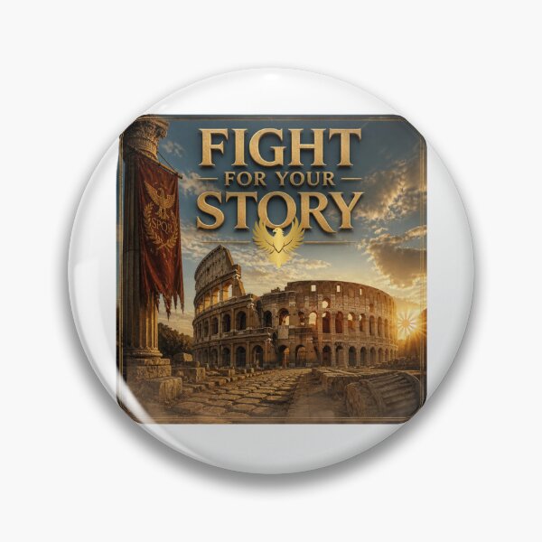 Item preview, Fight for Your Story Roman Colosseum Sticker – Motivational Ancient Rome Quote, Warrior Vintage Travel Art designed and sold by Pandey14.