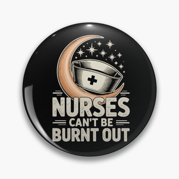 Item preview, Nurses Can't Be Burnt Out Funny Night Shift Nurse Moon T-Shirt designed and sold by Raw Tigers.