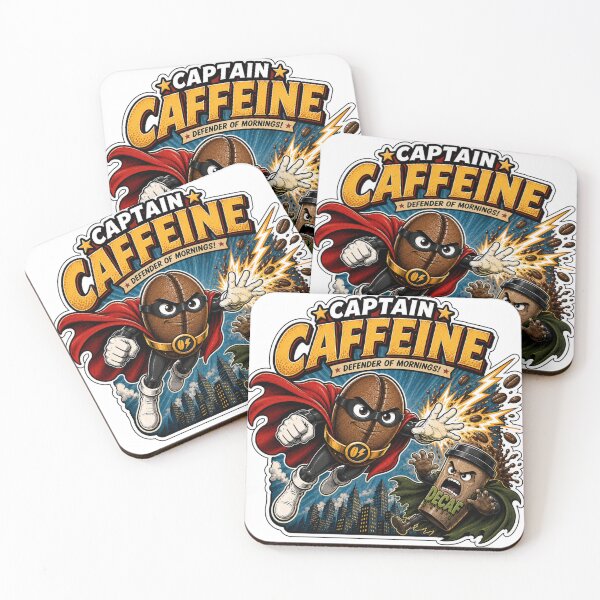Item preview, Captain Caffeine – Defender of Mornings! Funny Superhero Coffee Graphic designed and sold by Shabrinox.