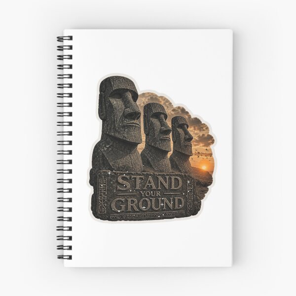 Item preview, Stand Your Ground Easter Island Moai Sticker – Inspirational Quote, Ancient Stone Statue, Travel & Adventure Art designed and sold by Pandey14.