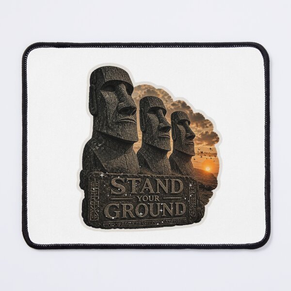 Item preview, Stand Your Ground Easter Island Moai Sticker – Inspirational Quote, Ancient Stone Statue, Travel & Adventure Art designed and sold by Pandey14.