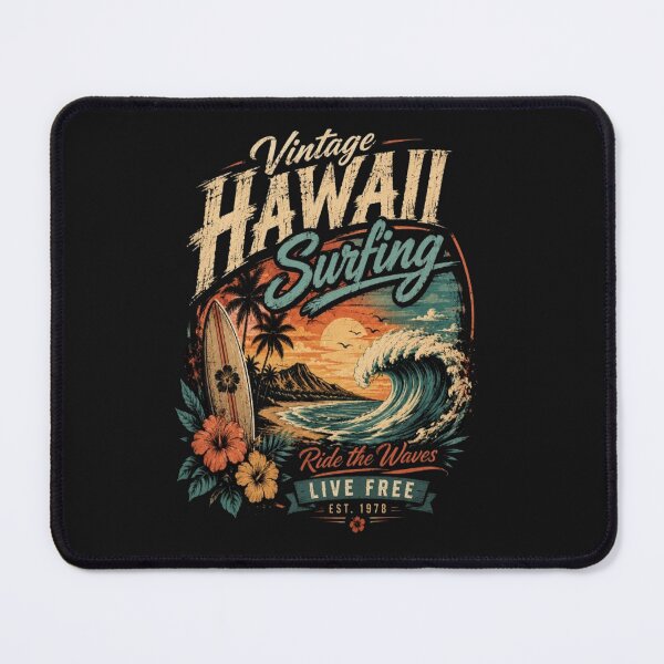 Item preview, Vintage Hawaii Surfing | Retro Beach Sunset Wave Graphic | Tropical Surf Lifestyle | Distressed Summer Design designed and sold by v6ziix.
