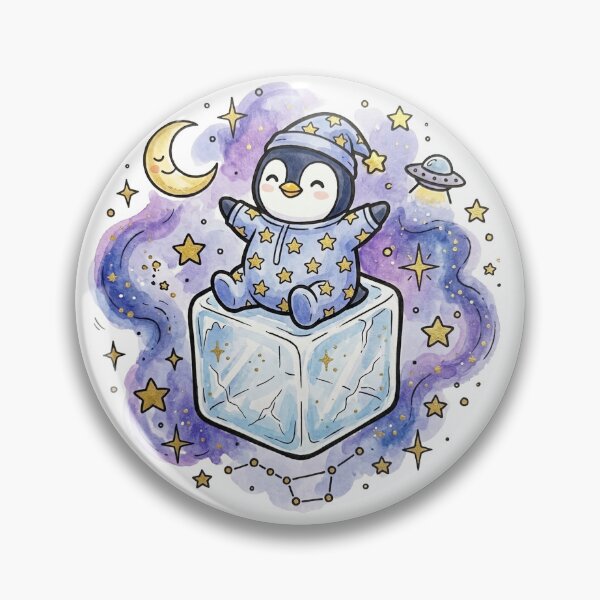 Item preview, Penguin Gift | Cosmic Penguin Astronaut Space Art | Cute Kawaii Galaxy Animal | Book Lover Birthday Present | Christmas Gift designed and sold by Cosmic Doodle Co..
