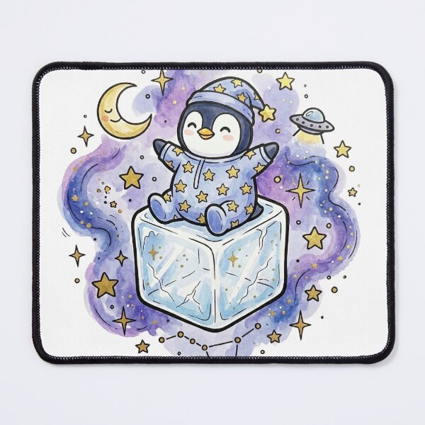 Item preview, Penguin Gift | Cosmic Penguin Astronaut Space Art | Cute Kawaii Galaxy Animal | Book Lover Birthday Present | Christmas Gift designed and sold by Cosmic Doodle Co..