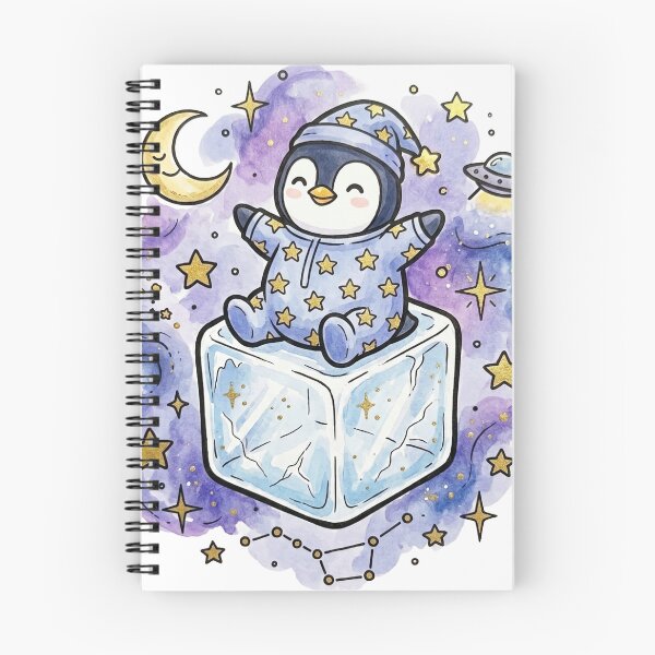 Item preview, Penguin Gift | Cosmic Penguin Astronaut Space Art | Cute Kawaii Galaxy Animal | Book Lover Birthday Present | Christmas Gift designed and sold by Cosmic Doodle Co..