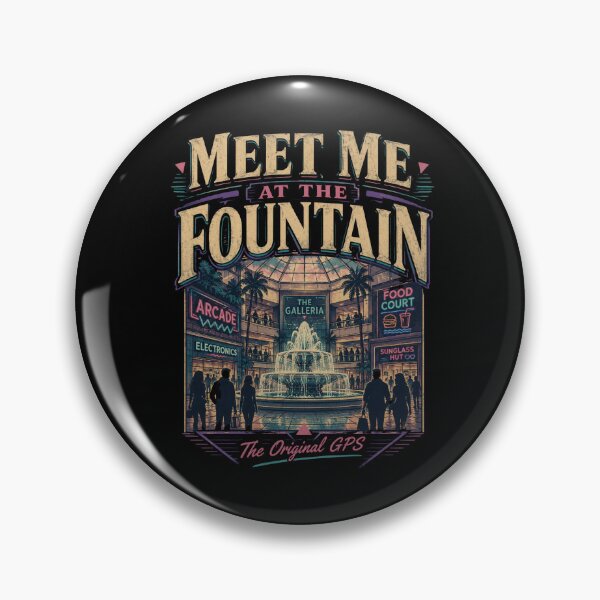 Item preview, Meet Me At The Fountain 90s Mall Nostalgia Shirt designed and sold by CerealBoxInk.