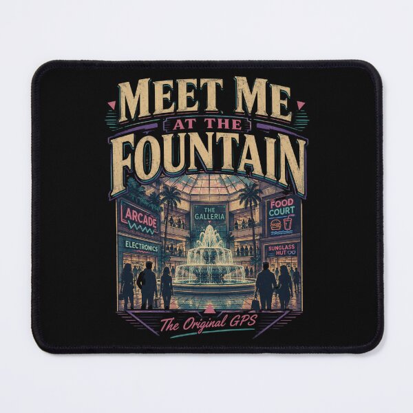 Item preview, Meet Me At The Fountain 90s Mall Nostalgia Shirt designed and sold by CerealBoxInk.