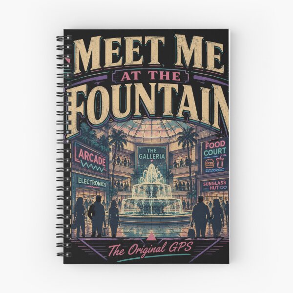 Item preview, Meet Me At The Fountain 90s Mall Nostalgia Shirt designed and sold by CerealBoxInk.