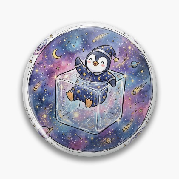 Item preview, Christmas Penguin Gift | Cosmic Holiday Penguin Space Art | Cute Kawaii Winter Animal | Festive Stocking Stuffer Present | Cozy Christmas Nursery Decor designed and sold by Cosmic Doodle Co..