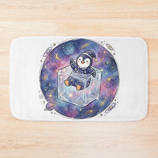 Item preview, Christmas Penguin Gift | Cosmic Holiday Penguin Space Art | Cute Kawaii Winter Animal | Festive Stocking Stuffer Present | Cozy Christmas Nursery Decor designed and sold by Cosmic Doodle Co..