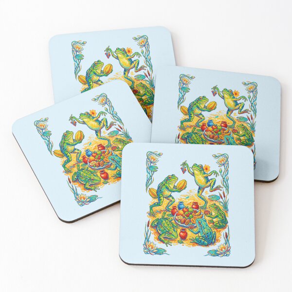 Item preview, Cottagecore Frog Picnic Dancing designed and sold by TeeARTHY.