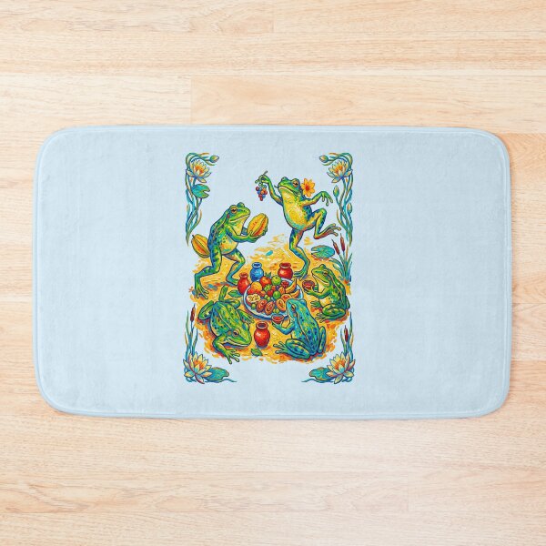 Item preview, Cottagecore Frog Picnic Dancing designed and sold by TeeARTHY.