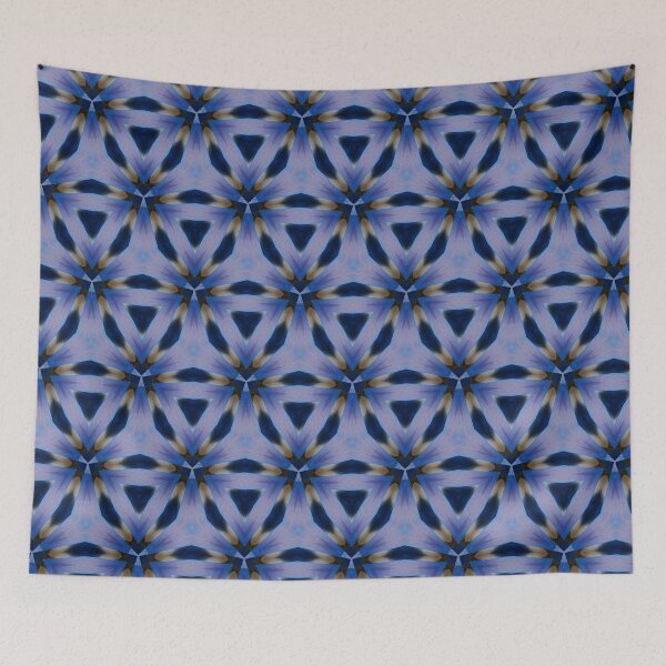 Item preview, Purple Blue Geometric Star Pattern Design designed and sold by IntelliMindDesigns.
