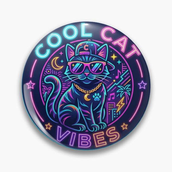 Item preview, Retro cute cool cat  designed and sold by JC Art Creations.