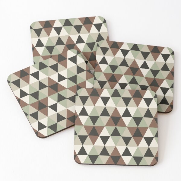 Item preview, Triangle Mosaic Pattern | Sage Brown Black Earthy Seamless Geometric Surface designed and sold by Dino-Lune.