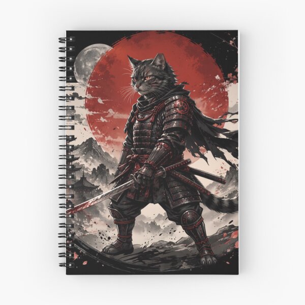 Item preview, Samurai Cat Warrior Japanese Art Dark Anime designed and sold by     NovaCraft.