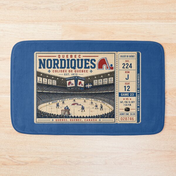 Item preview, Quebec Nordiques Vintage Hockey Ticket, Colisée de Québec Retro Arena Art, Hockey Nostalgia designed and sold by GhostDawgs.