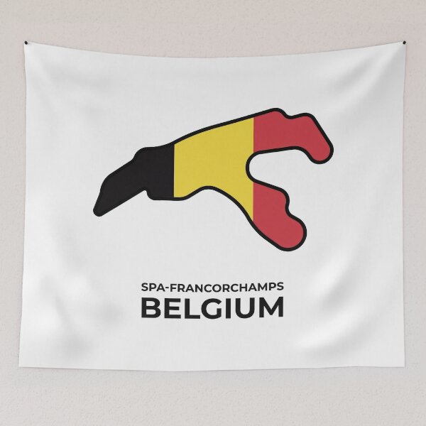 Item preview, Circuit de Spa-Francorchamps Belgium Flag Track Outline designed and sold by 2SvArtDesign.