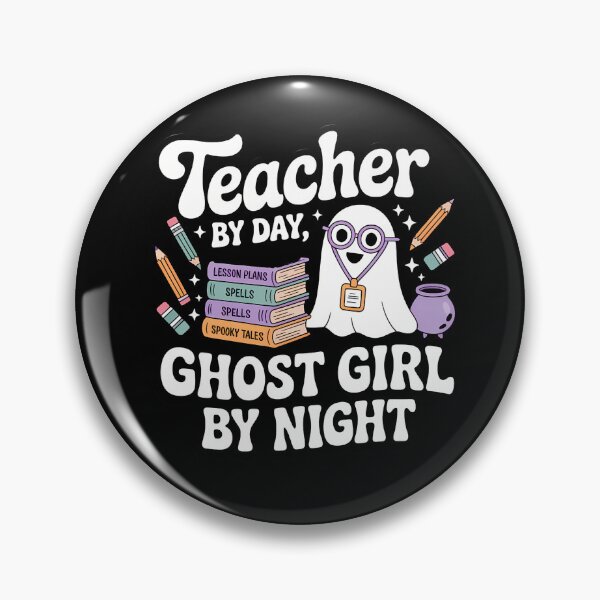 Item preview, Teacher By Day Ghost Girl By Night Cute Halloween Teacher Shirt designed and sold by Raw Tigers.