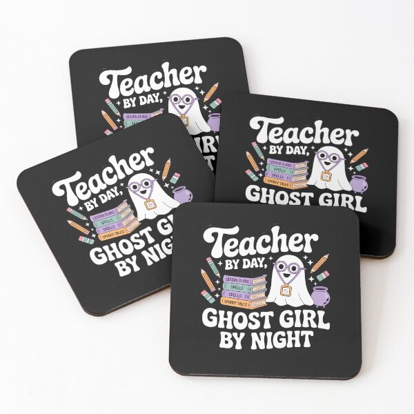 Item preview, Teacher By Day Ghost Girl By Night Cute Halloween Teacher Shirt designed and sold by Raw Tigers.