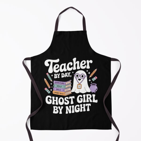 Item preview, Teacher By Day Ghost Girl By Night Cute Halloween Teacher Shirt designed and sold by Raw Tigers.