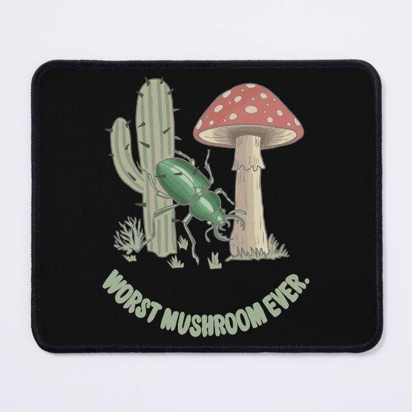 Item preview, Stag Beetle and Red Mushroom – Sarcastic Desert Mix-Up Illustration designed and sold by LeshanArt.