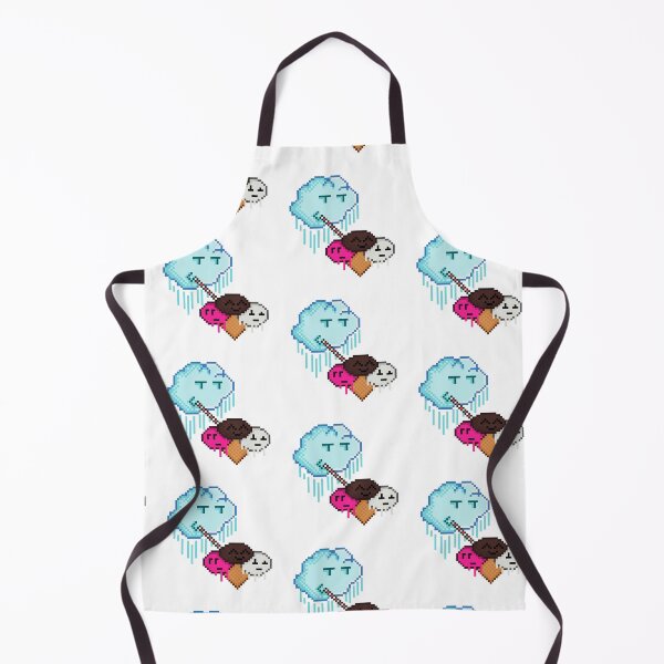 Item preview, Cloud Raining Ice Cream Scoop Pixel Art designed and sold by RetroRlx.