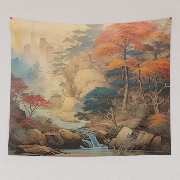Item preview, Traditional Japanese Illustration - River designed and sold by DaisukiTokyo.