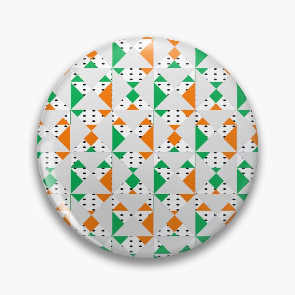 Item preview, Geometric Abstract Pattern in Green and Orange designed and sold by Articora.