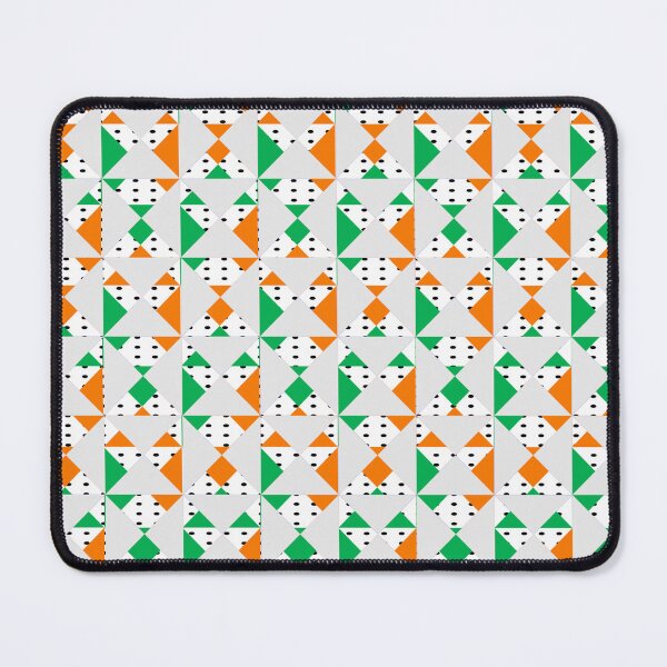 Item preview, Geometric Abstract Pattern in Green and Orange designed and sold by Articora.