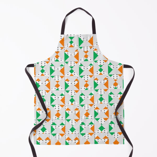 Item preview, Geometric Abstract Pattern in Green and Orange designed and sold by Articora.