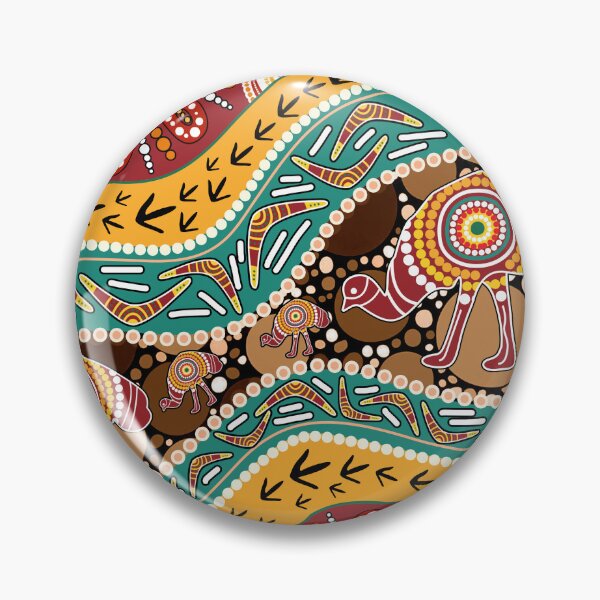 Item preview, Aboriginal Dot Painting Bedding Set Hunting Emu designed and sold by AboriginalartVI.