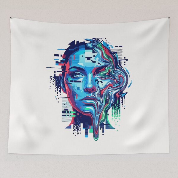 Item preview, GAN Glitch Face | Generative Adversarial Network Art designed and sold by Uglyandcute.