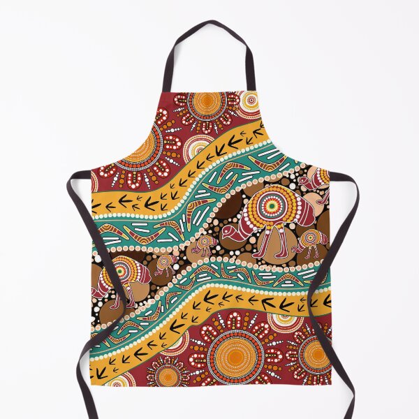 Item preview, Aboriginal Dot Painting Bedding Set Hunting Emu designed and sold by AboriginalartVI.