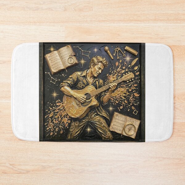 Item preview, Golden Guitarist Soul Musician Art designed and sold by SupernovaNote.