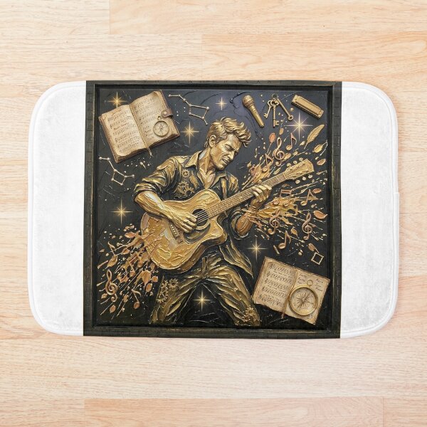 Item preview, Golden Guitarist Soul Musician Art designed and sold by SupernovaNote.