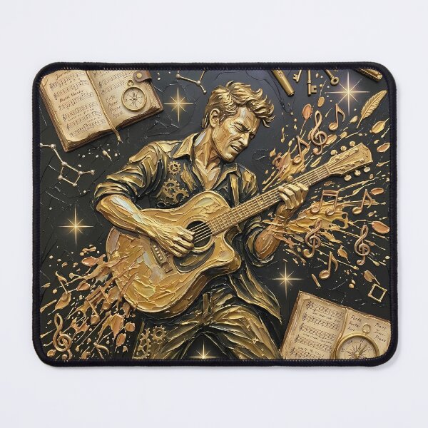 Item preview, Golden Guitarist Soul Musician Art designed and sold by SupernovaNote.