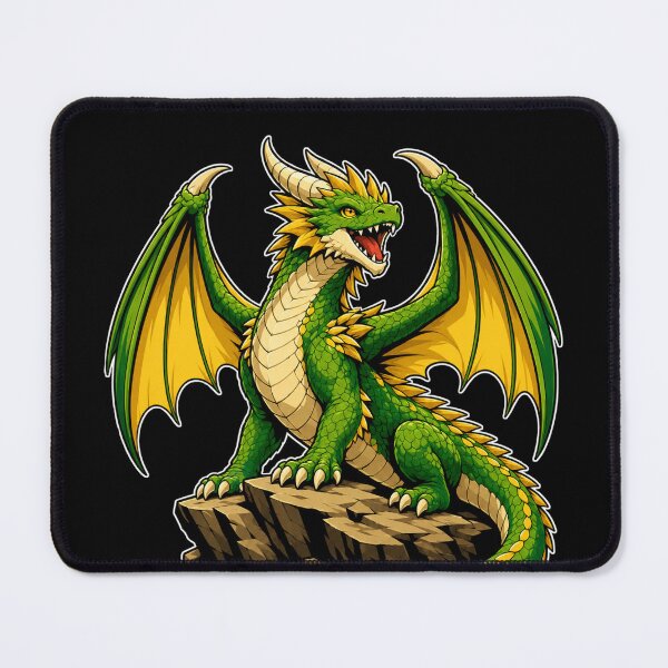 Item preview, Powerful Emerald Dragon Mythical Creature Design designed and sold by Hatchling Hollow.