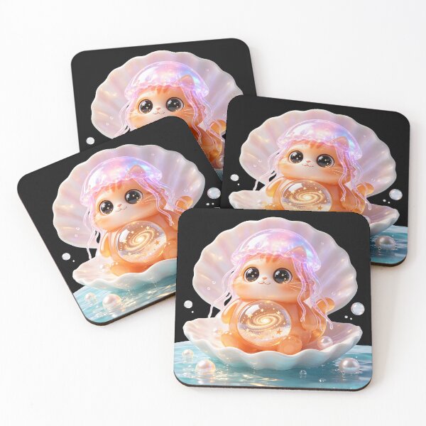Item preview, Emerald Cat - Sea Mystery: The Crying Pearl in a Jellyfish Shell designed and sold by ABYSSLAB.