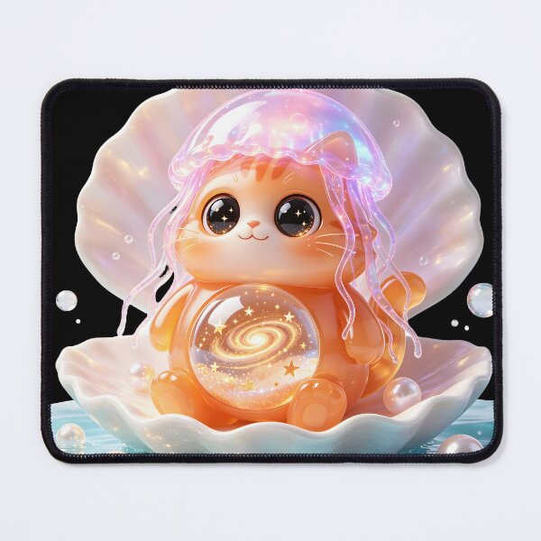 Item preview, Emerald Cat - Sea Mystery: The Crying Pearl in a Jellyfish Shell designed and sold by ABYSSLAB.